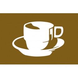 Koffie vlag bruin 30x45