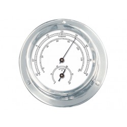 Thermo-hygrometer verchroomd 110-84mm